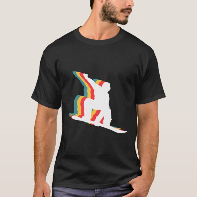 Camiseta Snowboard Snowboard Snowboard Snowboarder Retro (Anverso)