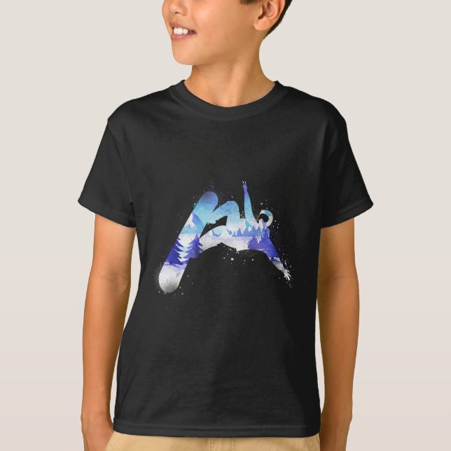 Camiseta Snowboard Snowboard Vintage Mountain (Anverso)