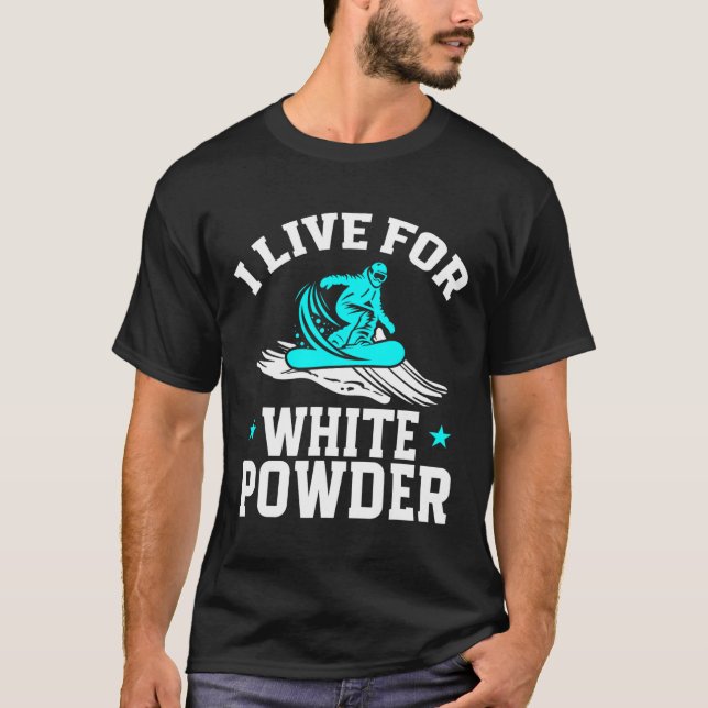 Camiseta Snowboard Snowboard Vivo Para White Powder Sno (Anverso)