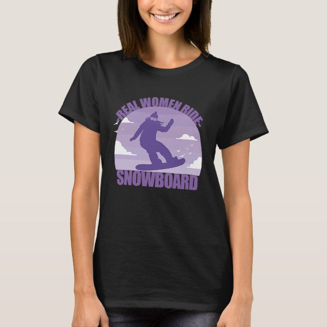 Camiseta Snowboard Snowboarder  funny saying girl (Anverso)
