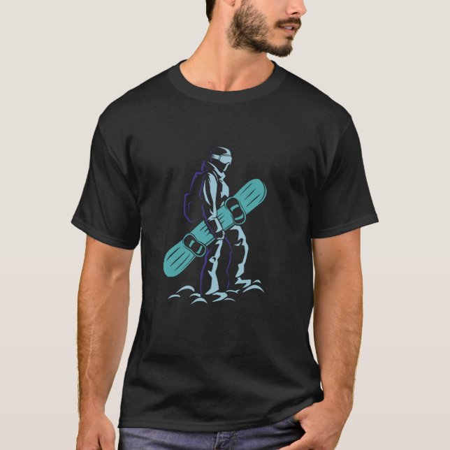 Camiseta Snowboard Snowboarder Snowboard Hombres Mujeres (Anverso)
