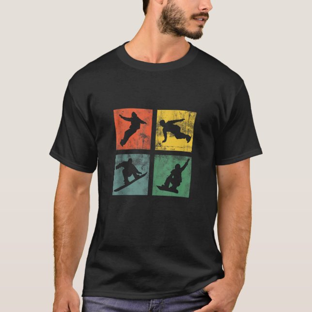 Camiseta Snowboard Snowboarder Snowboarding Vintage Winter  (Anverso)