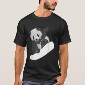 Camiseta Snowboard Snowboarding Panda