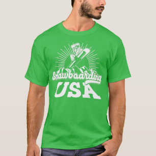 Camiseta Snowboard USA para los hombres Snowboard