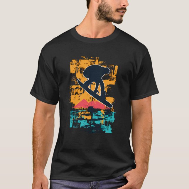 Camiseta Snowboard Vacaciones De Esquí Deportivo De Inviern (Anverso)