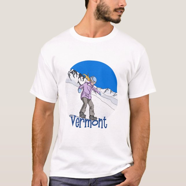 Camiseta Snowboard Vermont (Anverso)