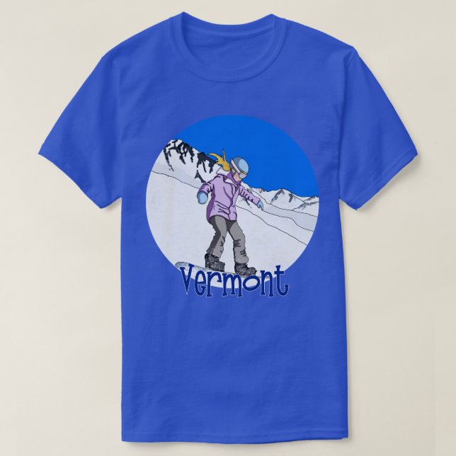 Camiseta Snowboard Vermont (Diseño del anverso)