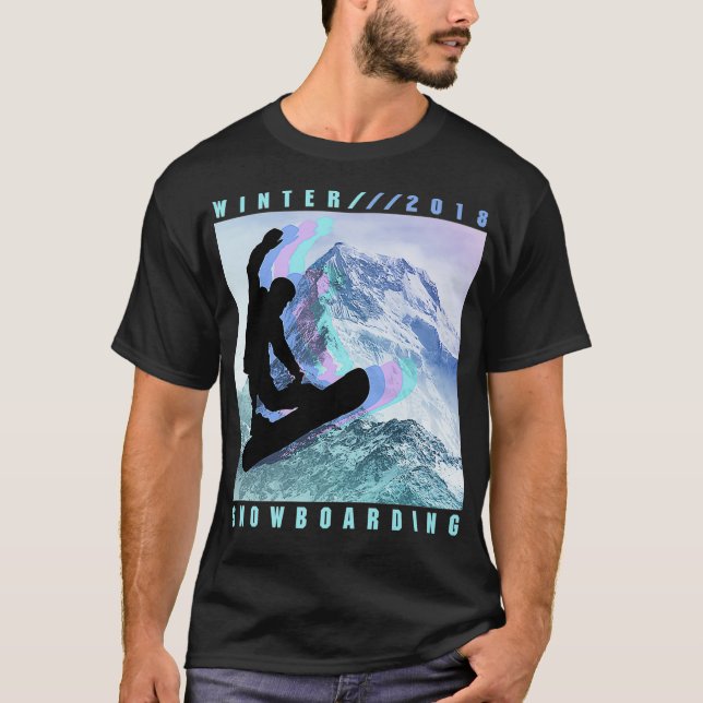 Camiseta Snowboard Winter 2018 Premium  (Anverso)