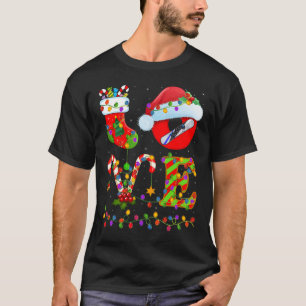 Camiseta Snowboard Xmas Encendiendo Santa Amor Snowboard