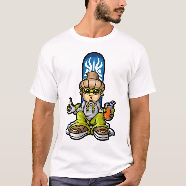 Camiseta Snowboarder and soda (Anverso)
