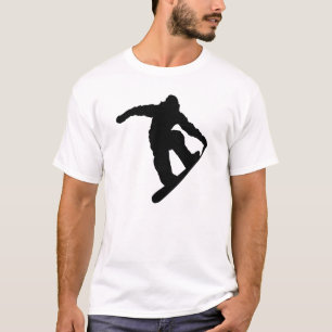 Camiseta Snowboarder Black Silhouette T-Shirt