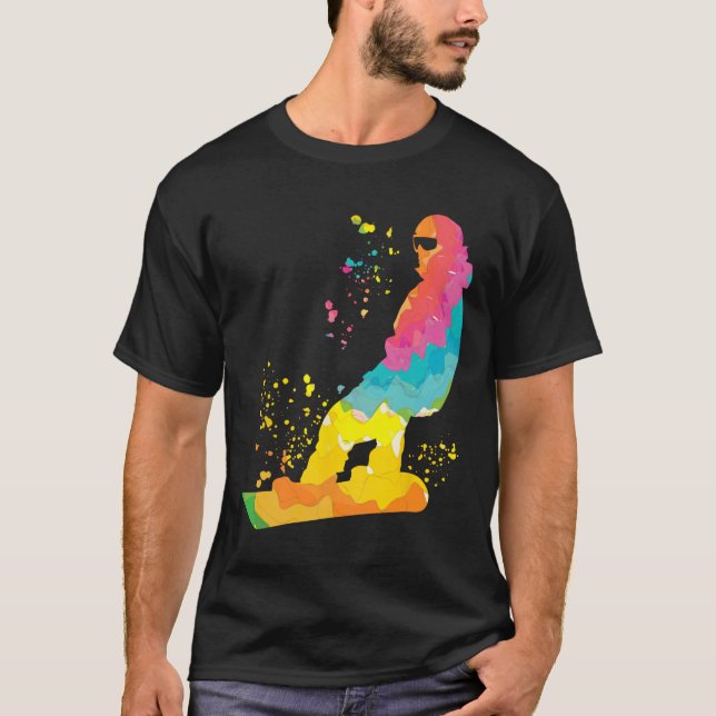 Camiseta Snowboarder Colorful Snowboard 30 (Anverso)
