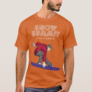 Camiseta Snowboarder de California en la Cumbre de Nieve