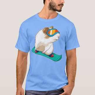 Camiseta Snowboarder de cerdo guineano