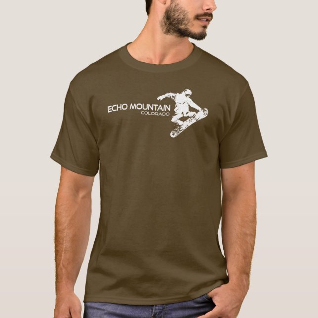Camiseta Snowboarder de Echo Mountain Colorado (Anverso)