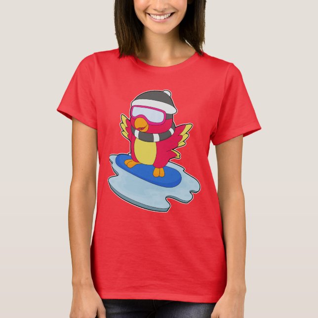 Camiseta Snowboarder de loro (Anverso)