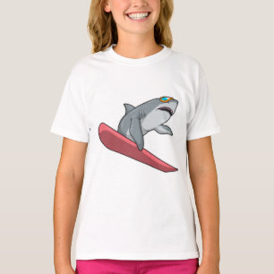 Camiseta Snowboarder de Tiburón