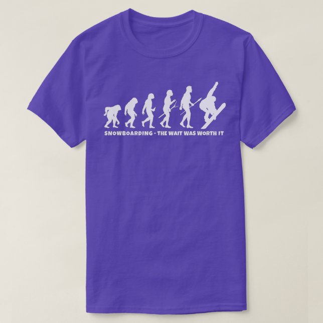 Camiseta Snowboarder Evolution of Snowboarding  (Diseño del anverso)