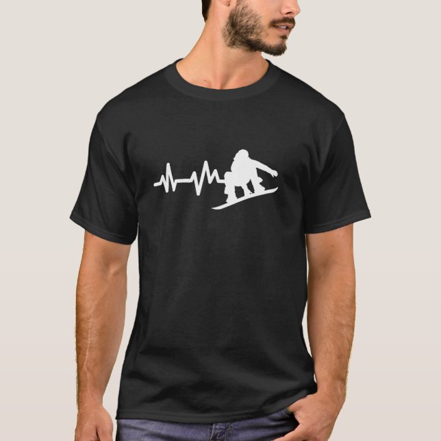 Camiseta Snowboarder Latido del Corazón Snowboarder (Anverso)