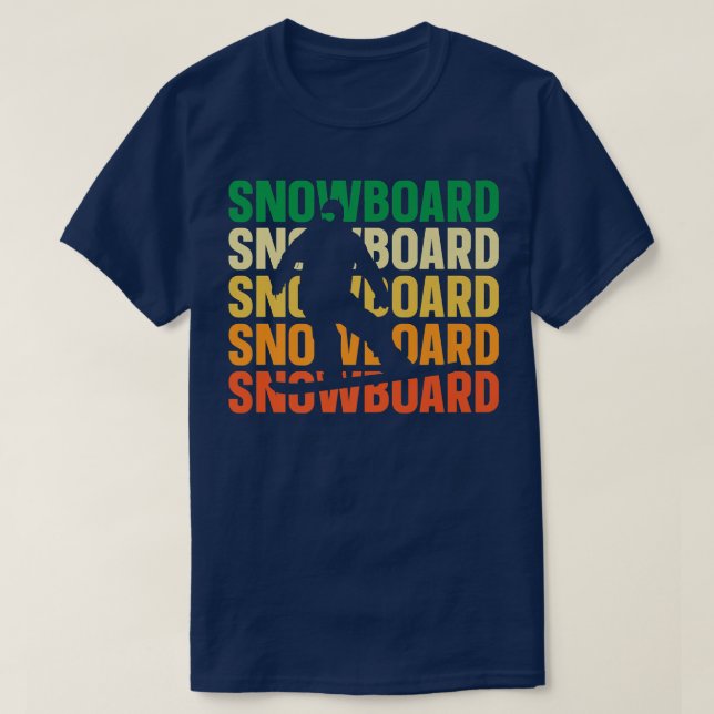 Camiseta Snowboarder Retro Snowboard Snowboard (Diseño del anverso)