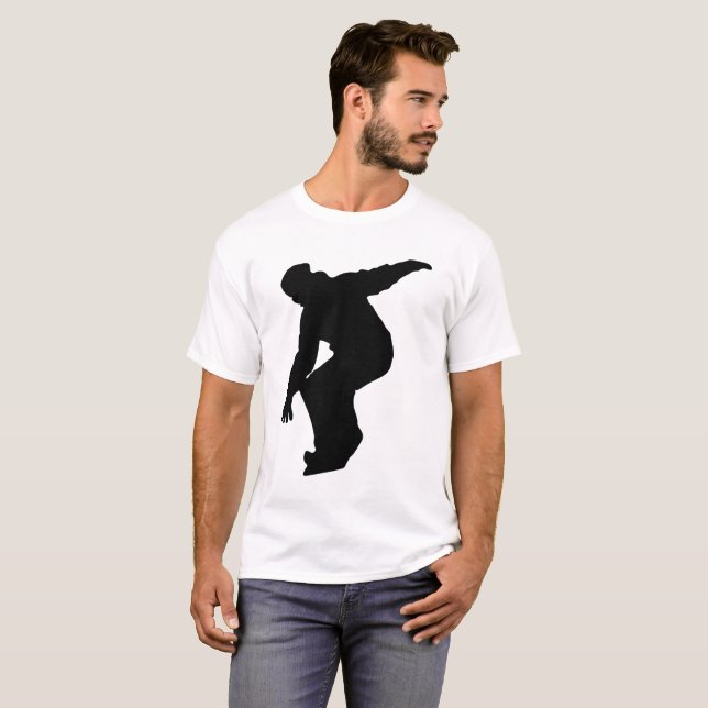 Camiseta Snowboarder Silhouette (Anverso completo)