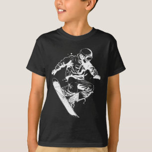 Camiseta Snowboarder Sketch Alpine Snowboarding
