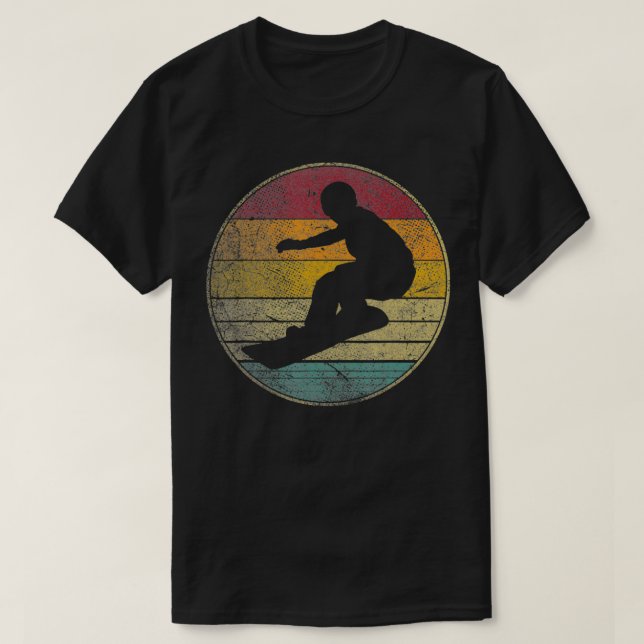 Camiseta Snowboarder Snow Board Retro Skyboard Mountai (Diseño del anverso)
