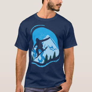 Camiseta Snowboarder Snowboard Nieve Invierno Deporte Hielo