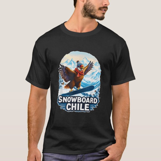 Camiseta Snowboarding Condor in The Mountains of Chile  (Anverso)