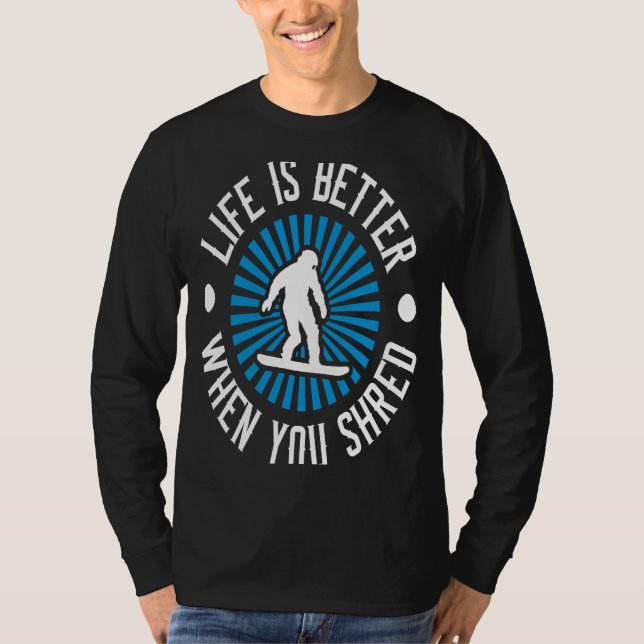 Camiseta Snowboarding Cuando Te Despedazas (Anverso)