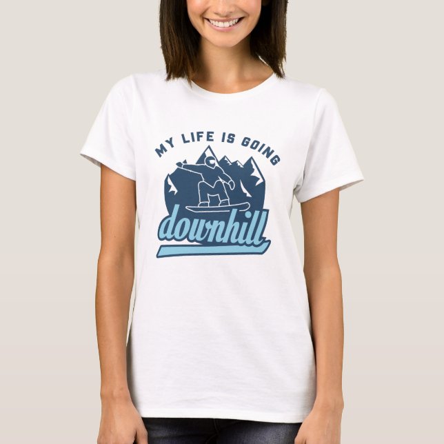 Camiseta Snowboarding de descenso (Anverso)