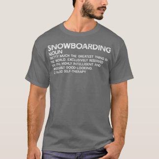 Camiseta Snowboarding Funny Definition  Snowboard 