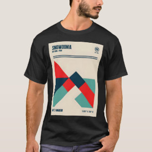 Camiseta Snowdonia Monte Snowdon Gales Arte de viajes retro