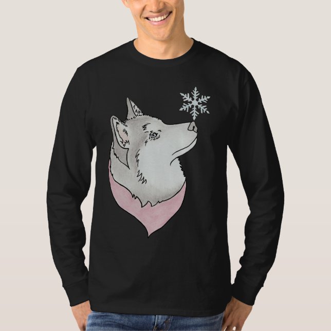 Camiseta Snowflake Husky (Anverso)