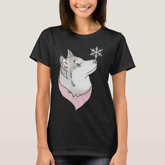 Camiseta Snowflake Husky (Anverso)