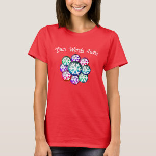 Camiseta Snowflake Jewels Agrega Tus Palabras