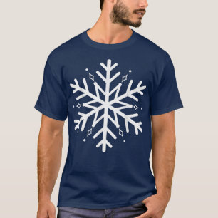 Camiseta Snowflake Nieve Invierno Único Tee Gráfico Especia
