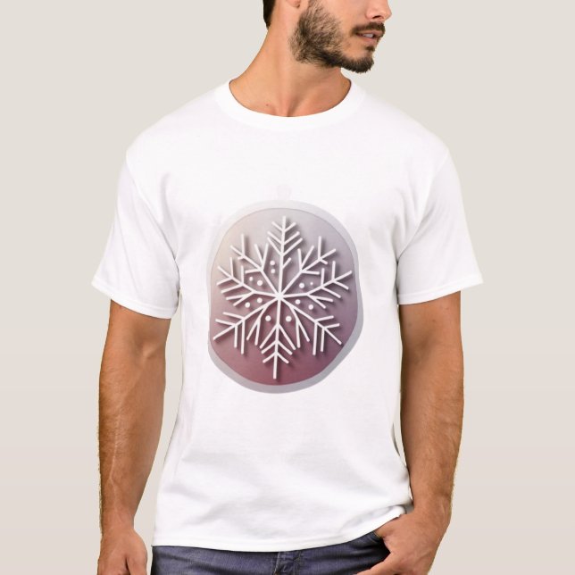 Camiseta Snowflake Ornament Icon – Winter Holiday Design  (Anverso)