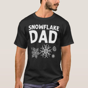 Camiseta Snowflake Para Papá Hombres Invierno De Nieve