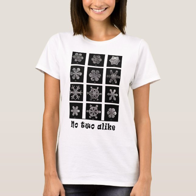 Camiseta Snowflakes de Wilson Bentley, 1902 (Anverso)