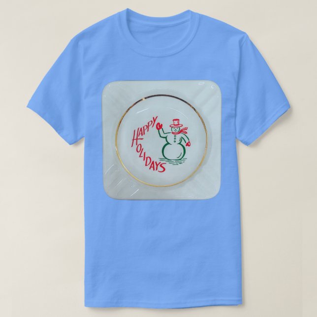 Camiseta Snowman Ashtray por su pipa de maíz (Diseño del anverso)