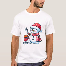 Camiseta Snowman Barbeque Personalizado