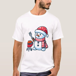 Camiseta Snowman Barbeque Personalizado