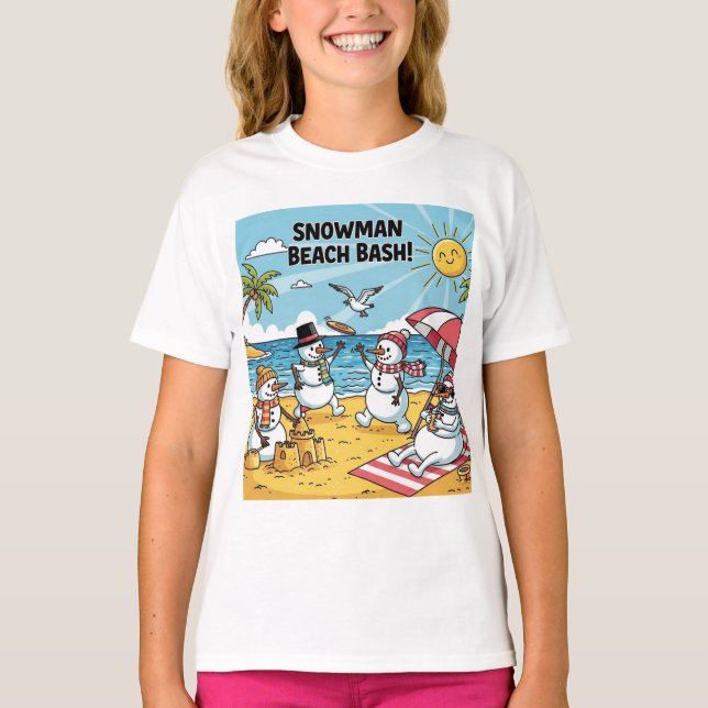 Camiseta Snowman Beach Bash (Anverso)
