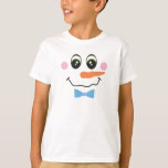 Camiseta Snowman Boy Face T-Shirt for Kids<br><div class="desc">Snowman Boy Face T-Shirt for Kids</div>
