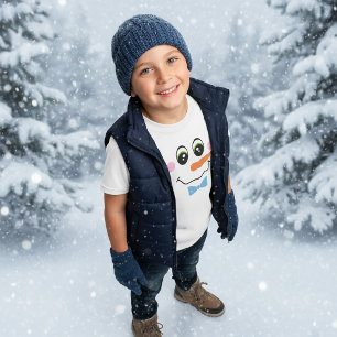Camiseta Snowman Boy Face T-Shirt for Kids