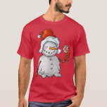 Camiseta Snowman Candy Merry Christmas, Matando al Chr de l<br><div class="desc">Snowman Candy Feliz Navidad,  Navidades de la familia coincidentes .</div>