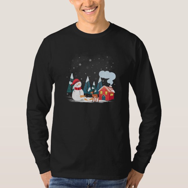 Camiseta Snowman Carrot Tail Ugly Christmas   Humorous (Anverso)
