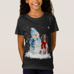 Camiseta Snowman Christm, Navidades españoles de la primave<br><div class="desc">Navidades españoles de la primavera inglesa Navidades de nieve Pajama</div>