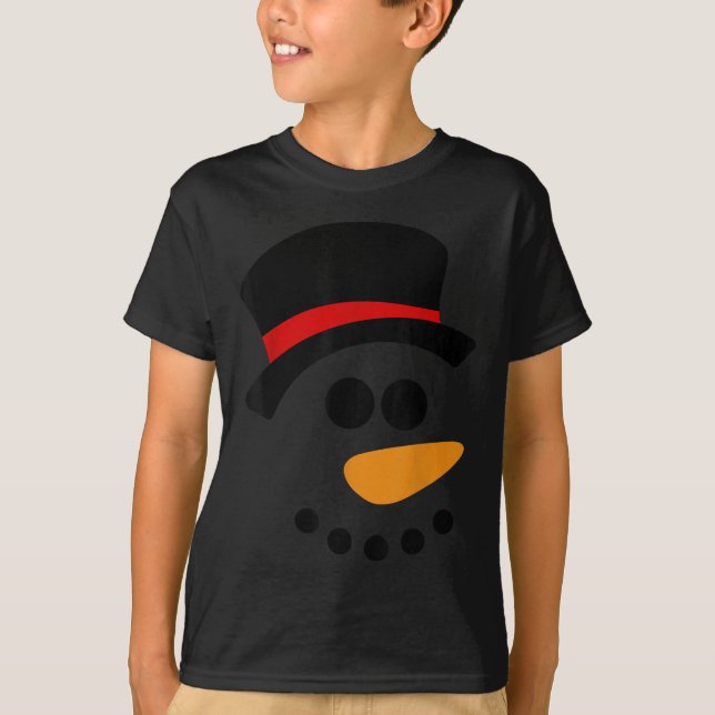 Camiseta Snowman Christmas Character Face  (Anverso)